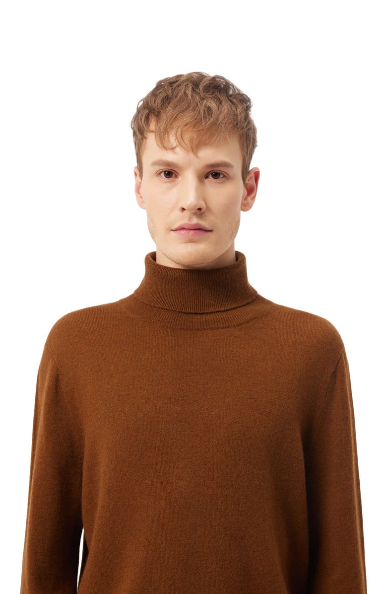 GOBI Mongolian Cashmere Cashmere Turtle Neck Sweater, Alternate, color, Chipmunk