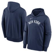 Nike Men's Nike Navy New York Yankees Primary Wordmark Therma Hoodie