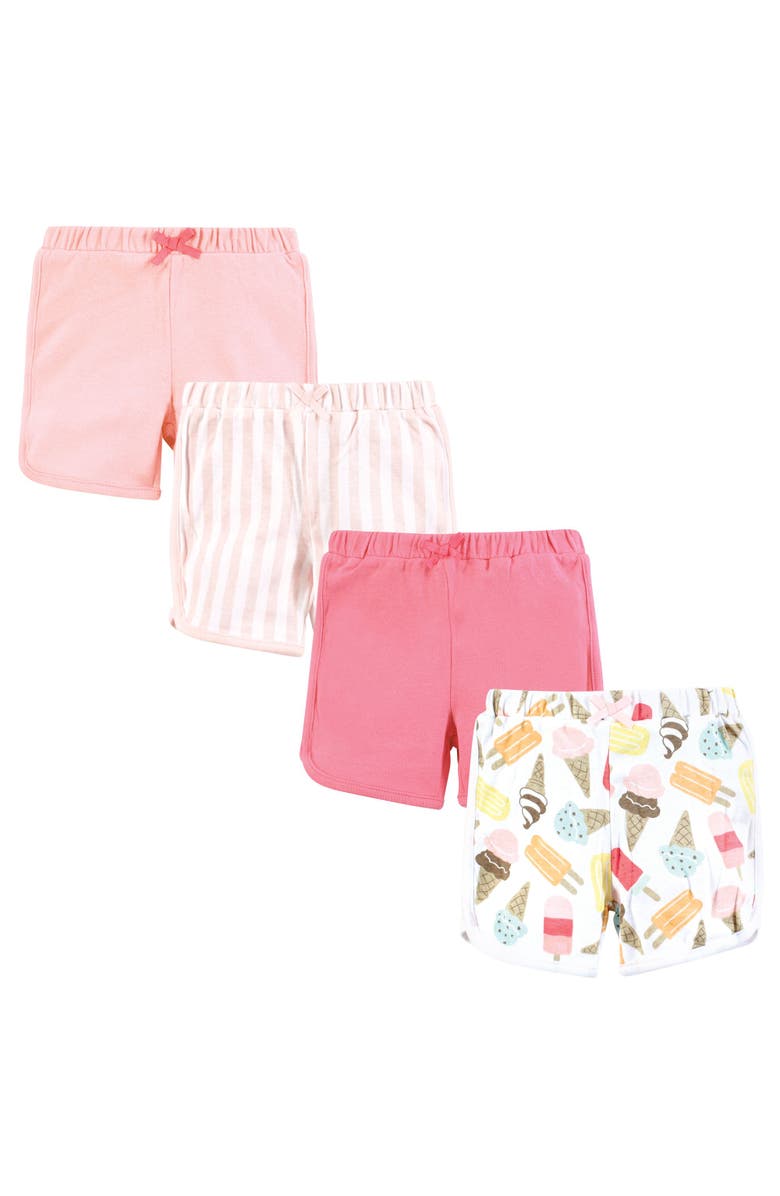 Hudson Baby Everyday Shorts Quartet, Main, color, Ice Cream And Popsicles