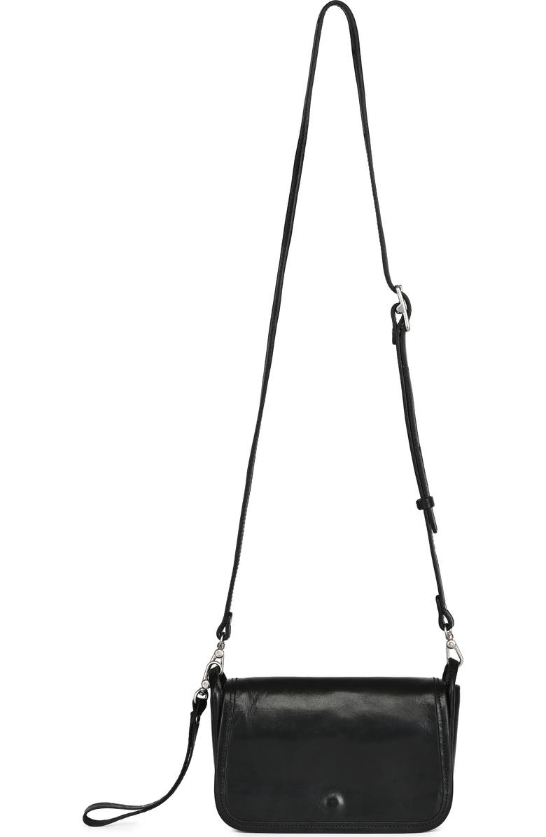 OLD TREND Pansy Genuine Leather Slim Everyday Mini Crossbody, Alternate, color, Black