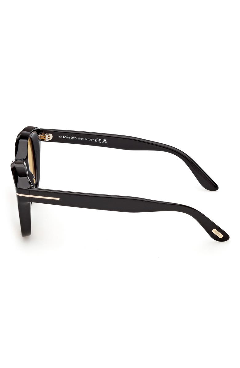 TOM FORD 49mm Small Round Sunglasses, Alternate, color, 