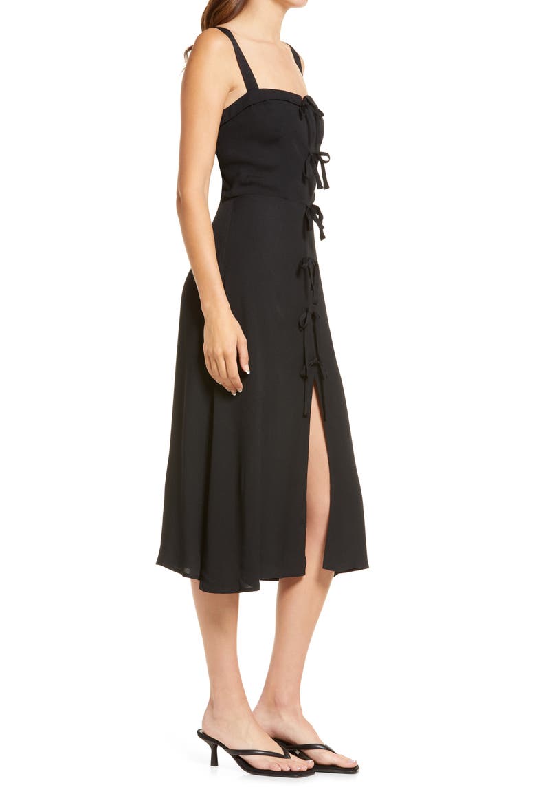 Eddie Bow Front Dress, Alternate, color, BLACK