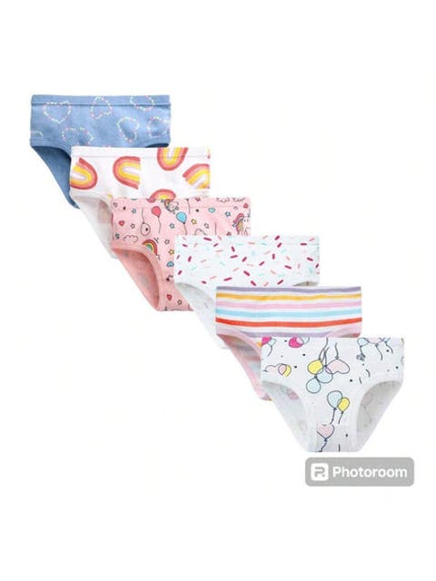 6 Pack Kids and Toddlers Underwears Soft Cotton Panties