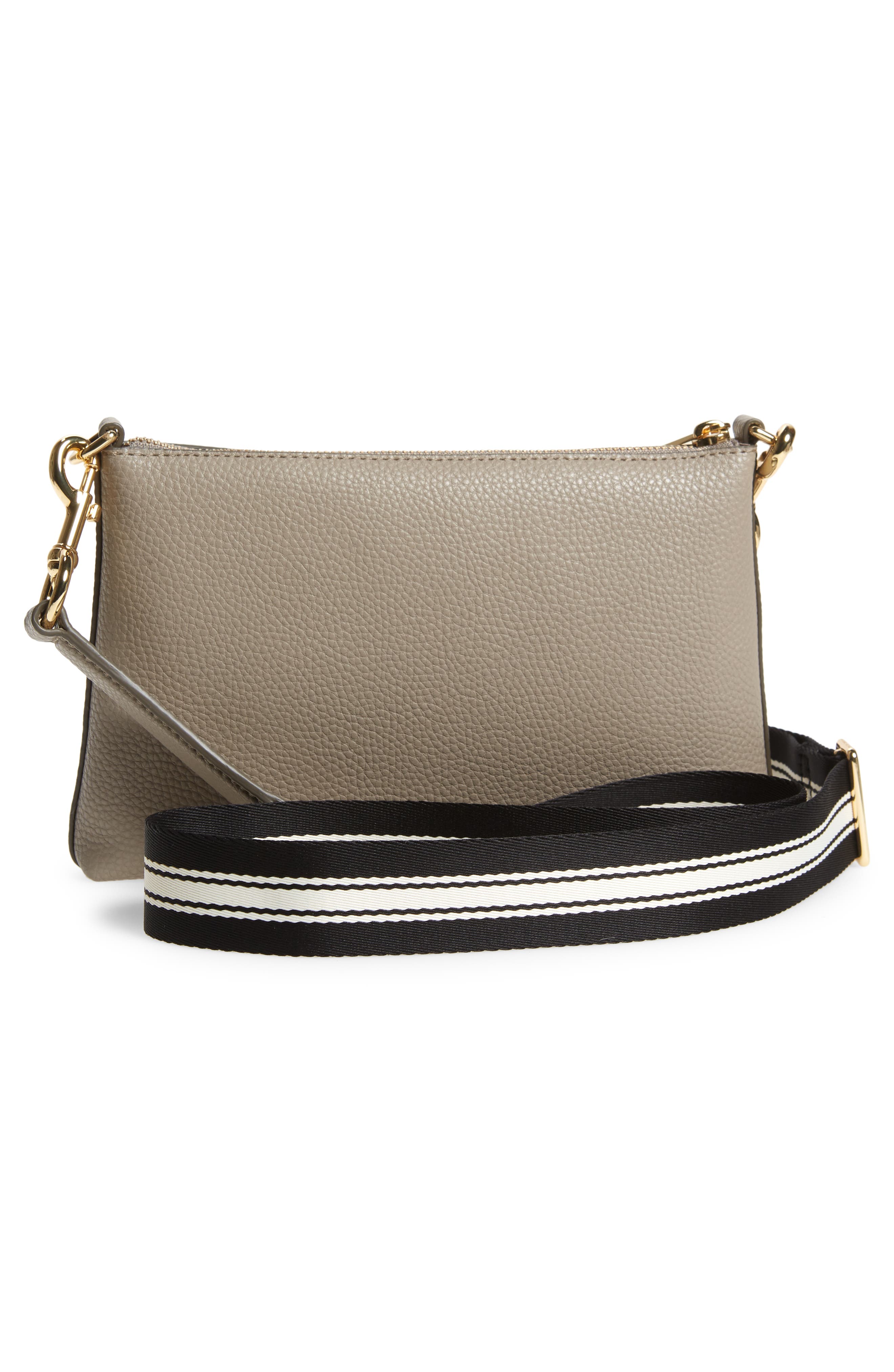 Leather Crossbody Bag, Alternate, color, CEMENT