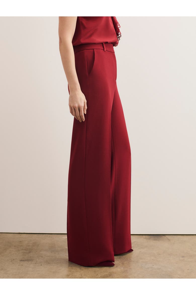 Clever Crepe Adelaide Wide-leg Trousers, Alternate, color, Red