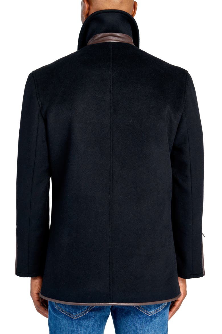 Bern Wool Blend Peacoat, Alternate, color, BLACK