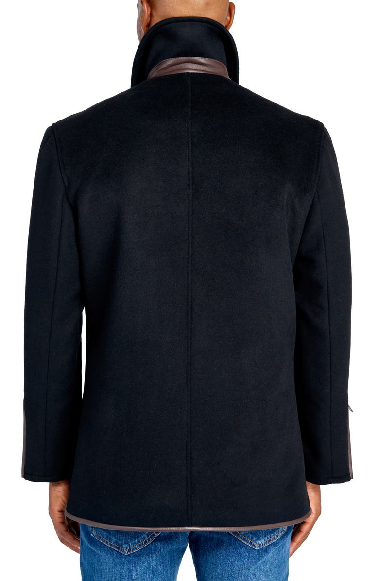 W.R.K Bern Wool Blend Peacoat, Alternate, color, Black
