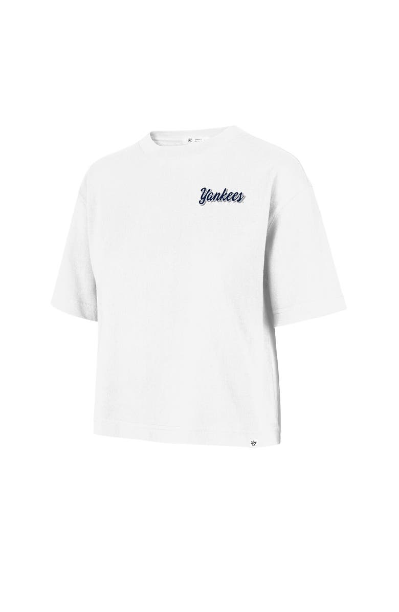 '47 Women's '47  White New York Yankees Collage Script Reed City T-Shirt, Alternate, color, White