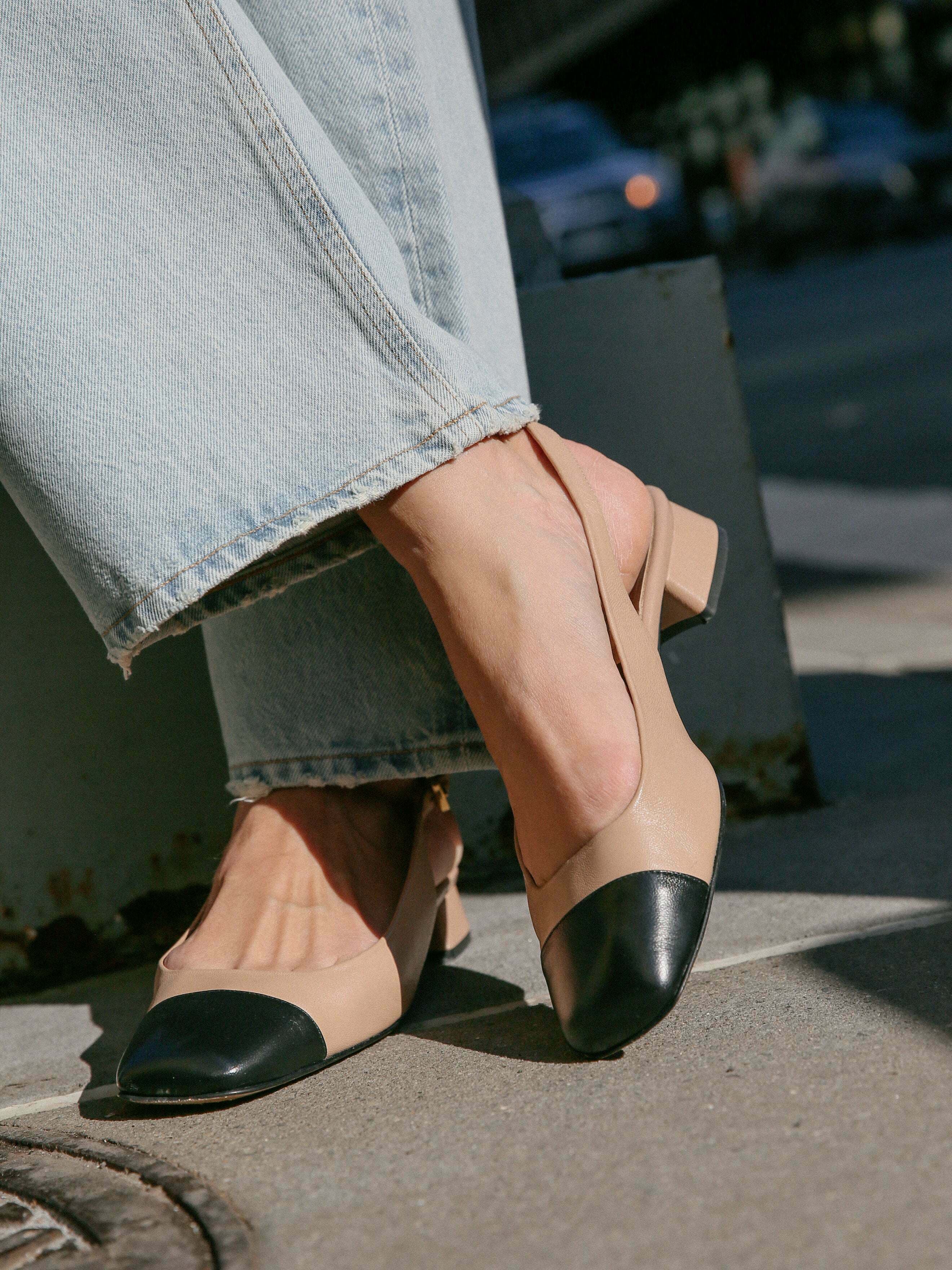 MARGAUX The Darcy Slingback, Alternate, color, Dune And Black