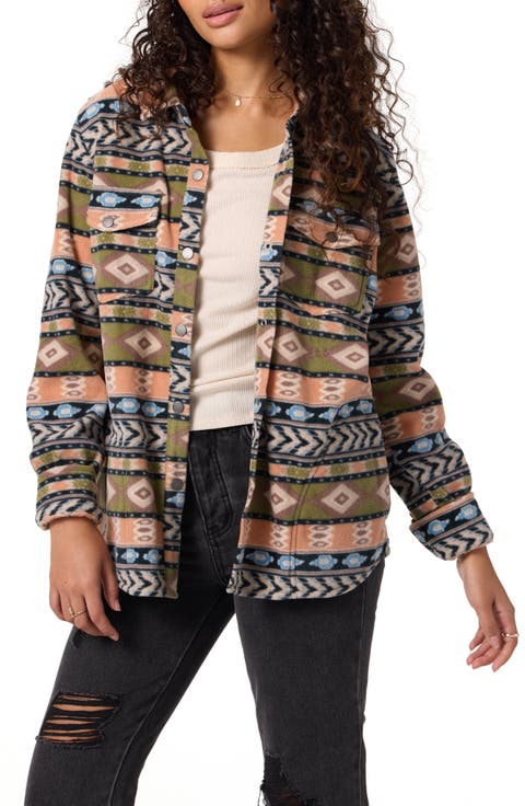 Zuma Print Superfleece Shirt Jacket