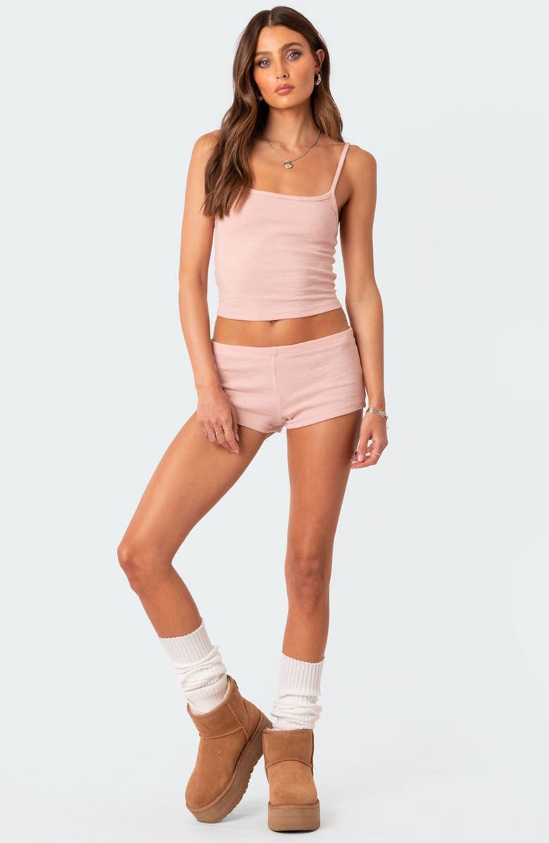 EDIKTED Ella Waffle Knit Camisole, Alternate, color, 