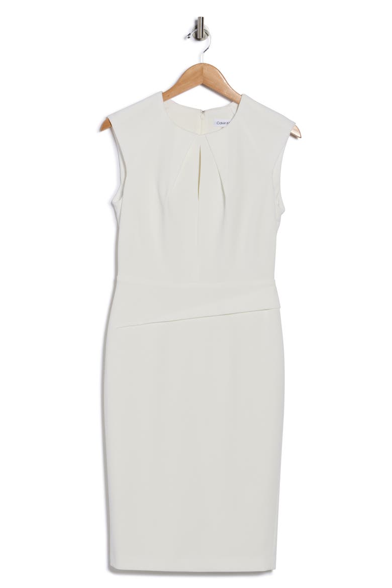 Keyhole Sheath Dress, Alternate, color, CREAM