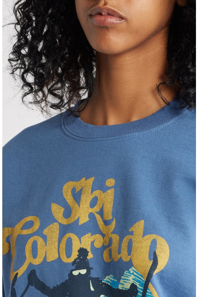 Ski Colorado Cotton Graphic Sweatshirt, Alternate, color, INDIGO BLUE