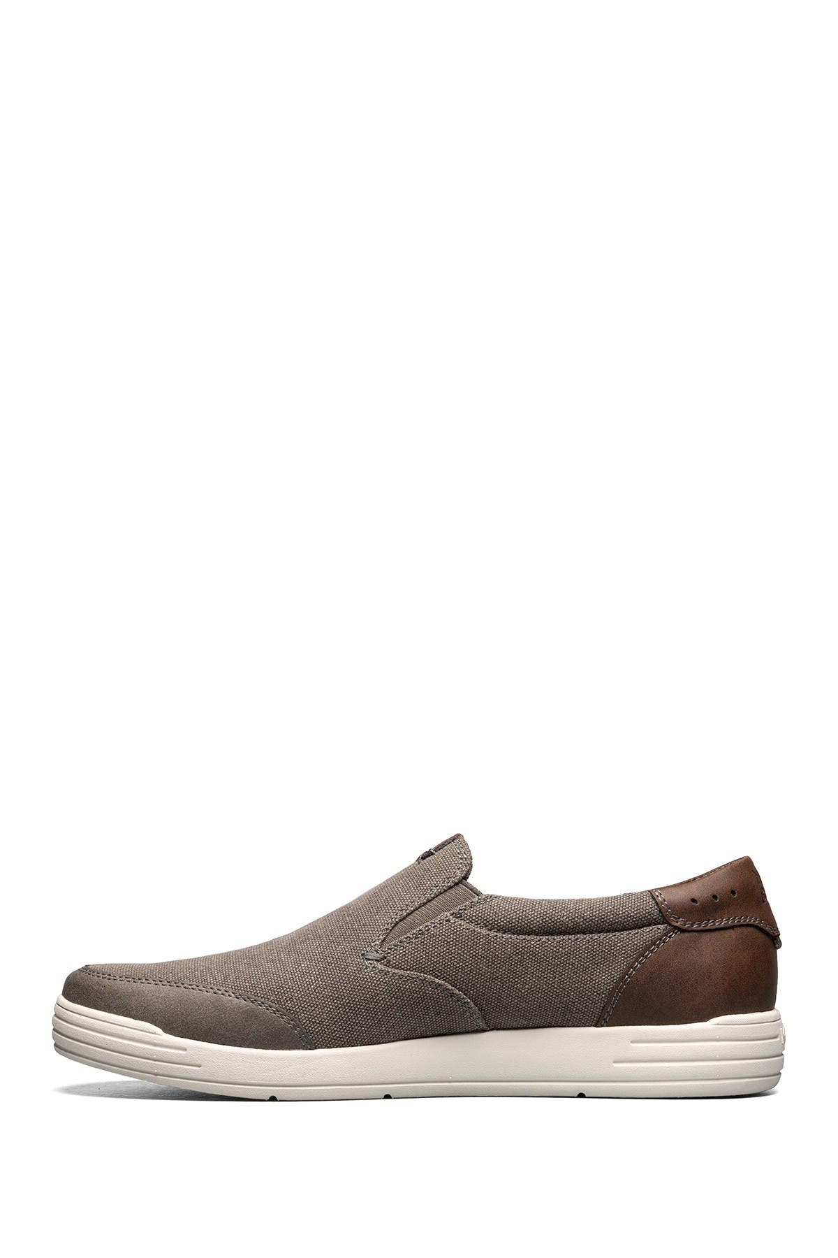 NUNN BUSH Kore City Walk Canvas Moc Toe Slip-On Sneaker - Wide Width Available, Alternate, color, Cement Canvas