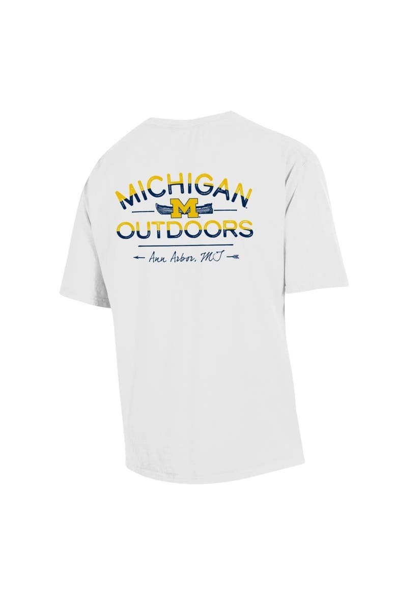 Men's Comfort Wash White Michigan Wolverines Great Outdoors T-Shirt, Alternate, color, White