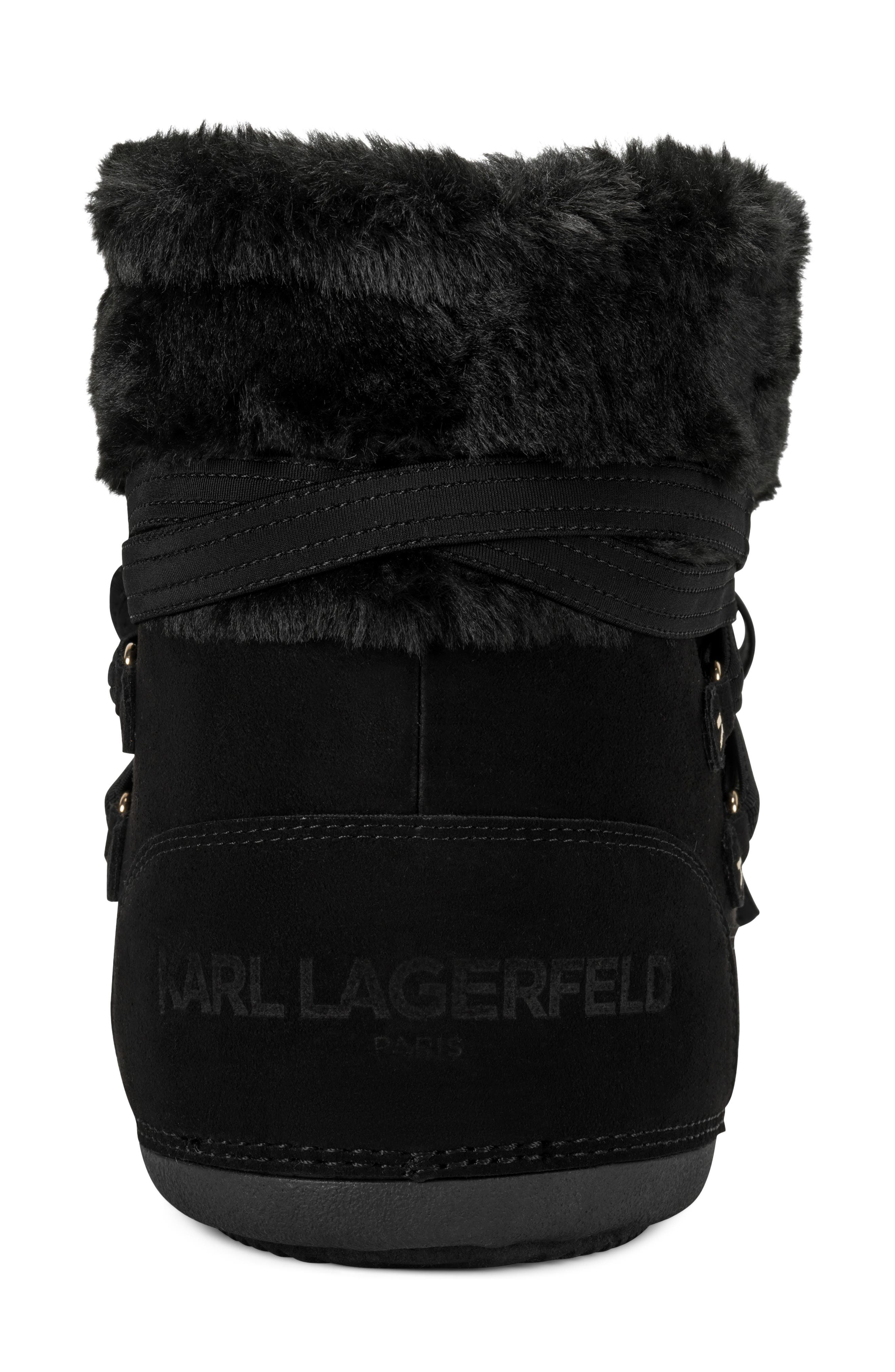 Prynn Faux Fur Bootie, Alternate, color, BLACK
