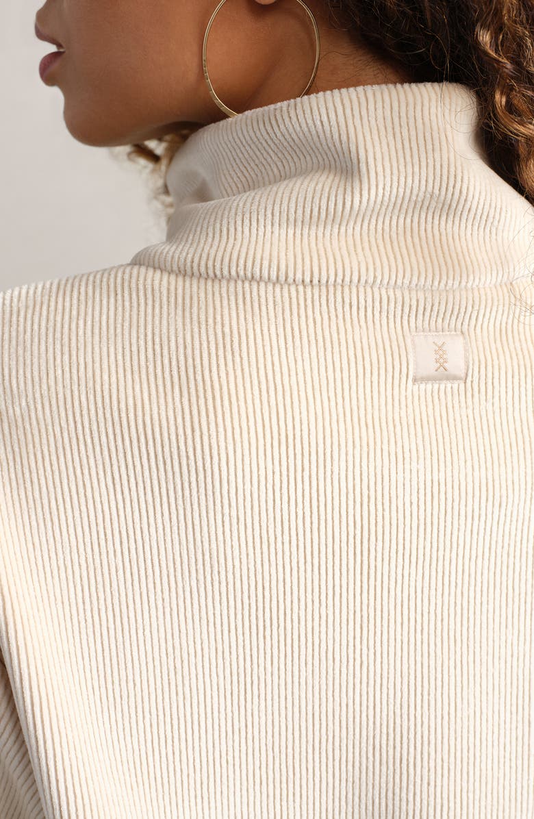 Rhone Plush Half Zip Pullover, Alternate, color, Bone