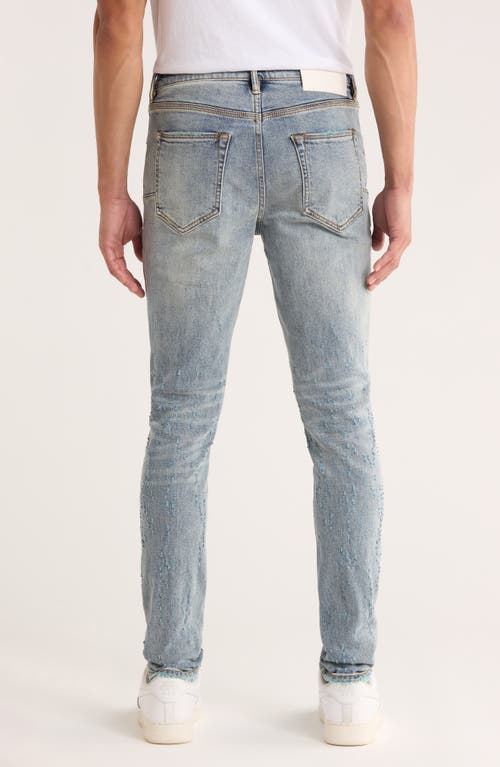 Purple Brand Buckshot Color Weft Stretch Jeans In Blue