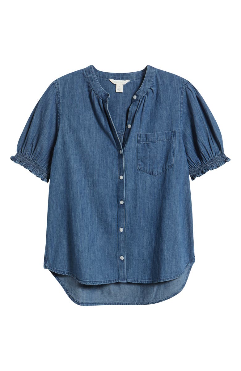 Caslon<sup>®</sup> Chambray Button-Up Shirt, Alternate, color, Dark Wash