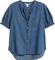 Caslon® Chambray Button-Up Shirt