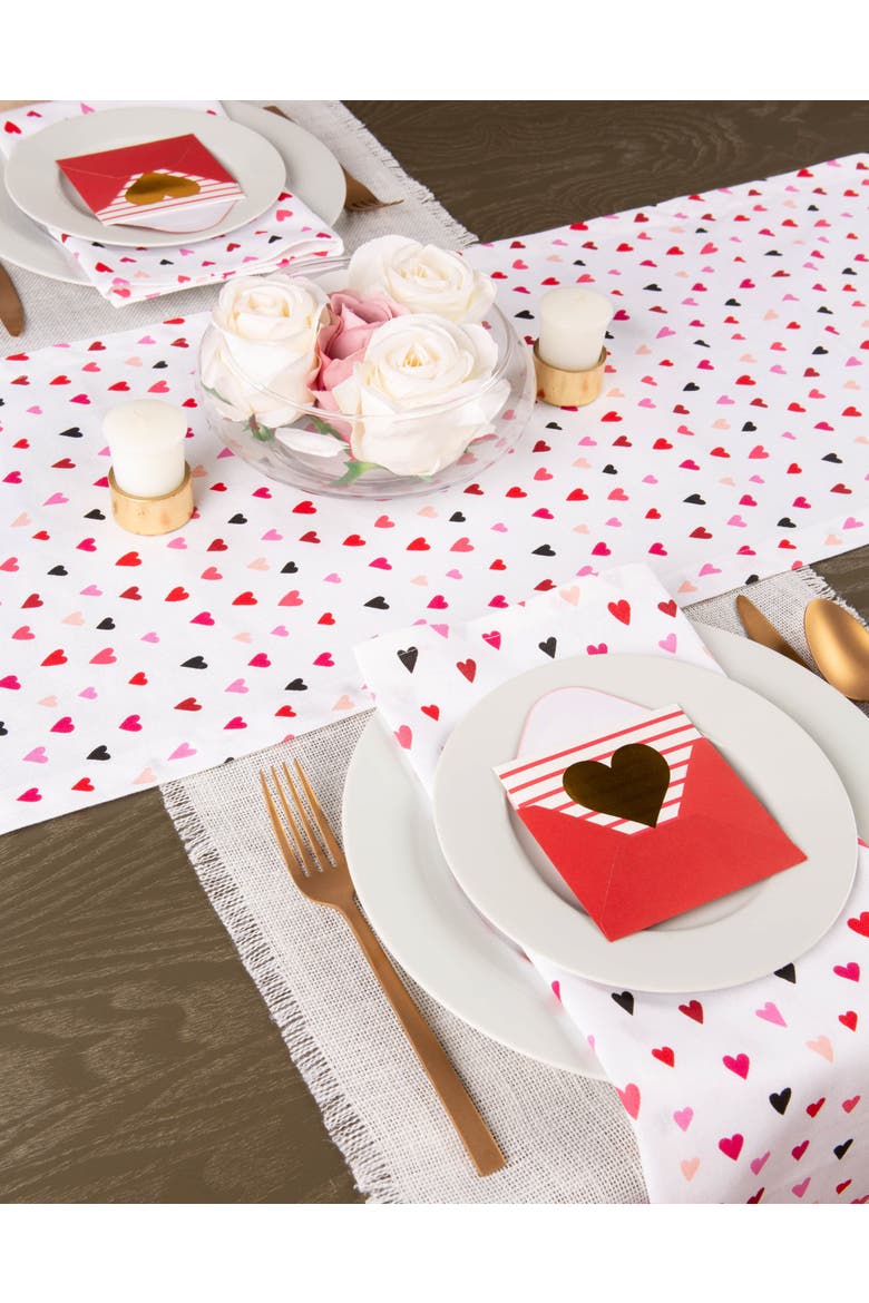Confetti Hearts Print Napkin Set/6, Alternate, color, Confetti Hearts