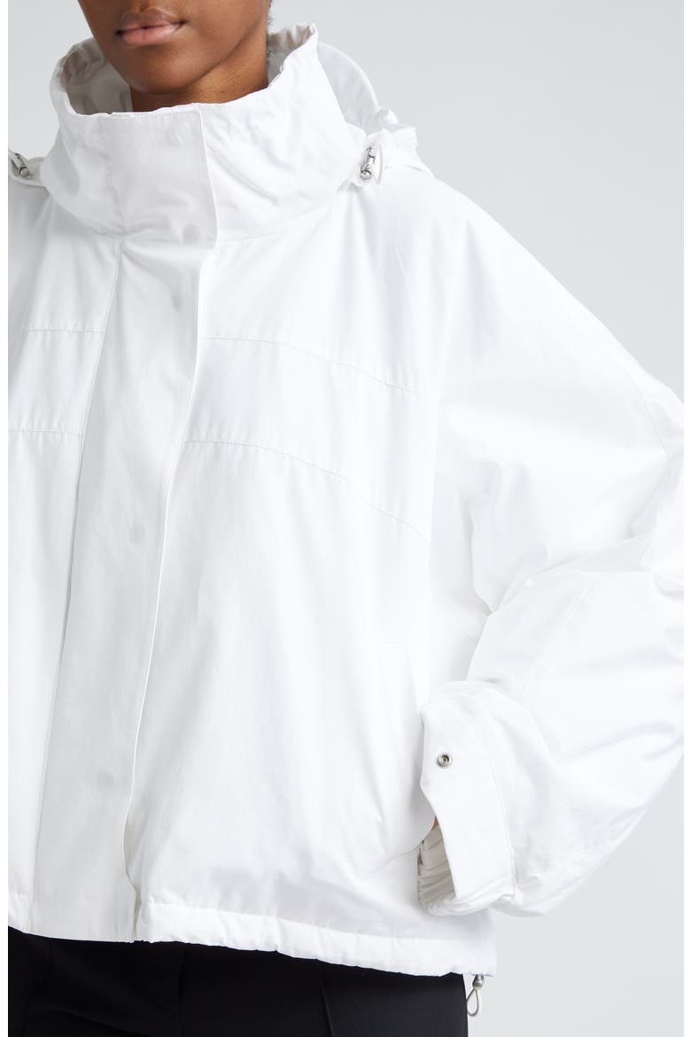 Hooded Oversize Cotton Crop Jacket, Alternate, color, 100 OPTIC WHITE