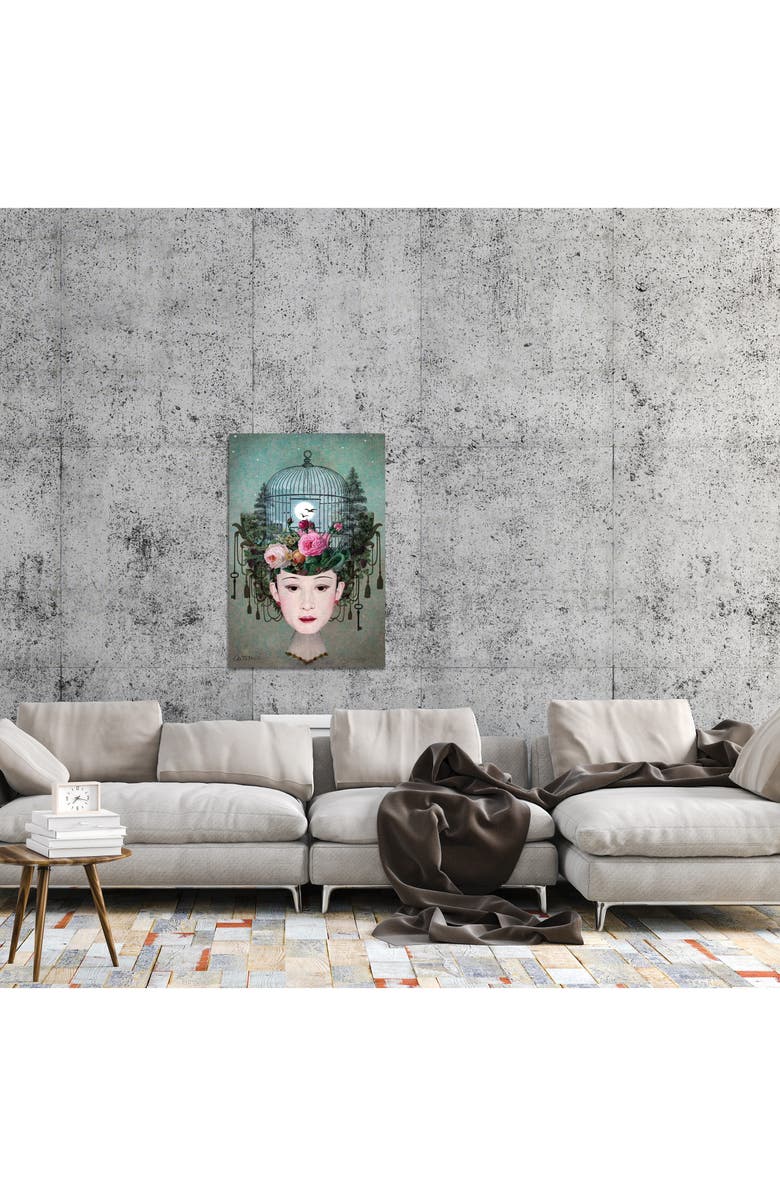 iCanvas Moonlight Garden Art Print by Catrin Welz-Stein, 26"x18", Alternate, color,