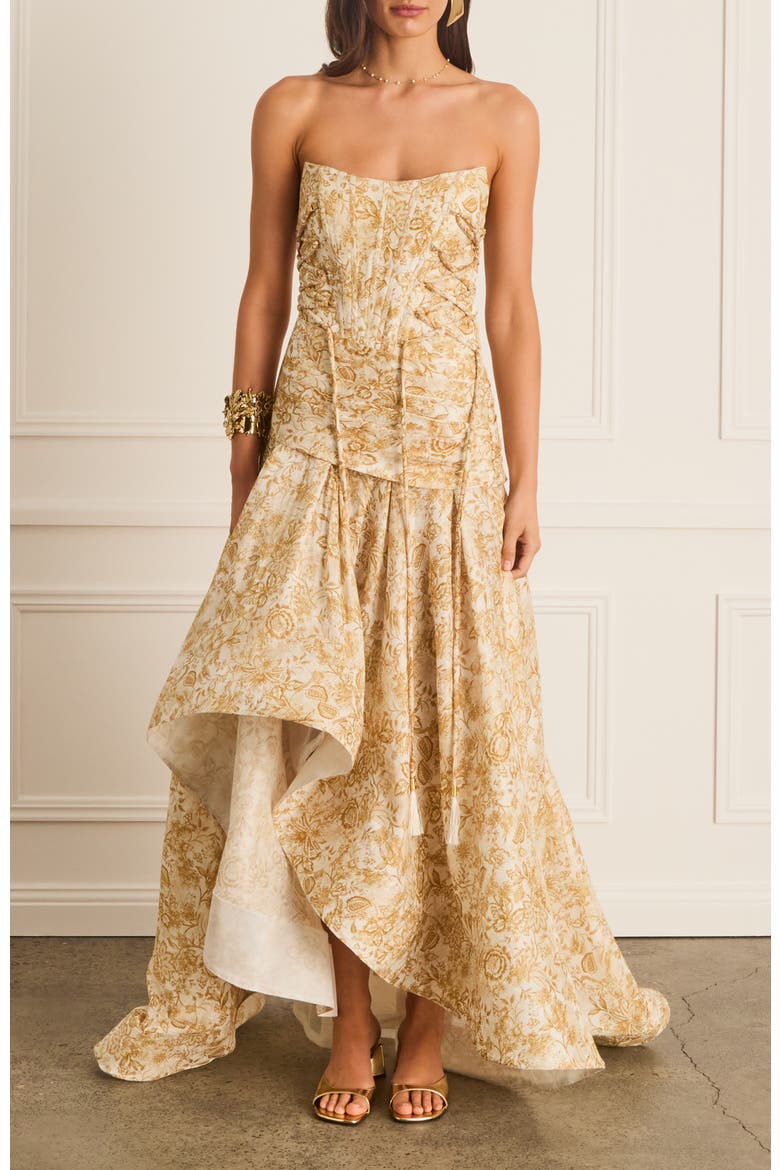 Luminary Victoria Dress, Main, color, Gold