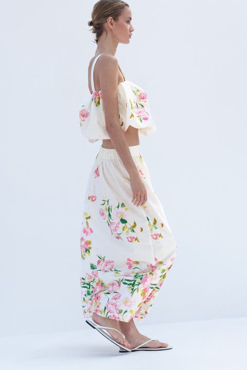 Cotton A-line Skirt