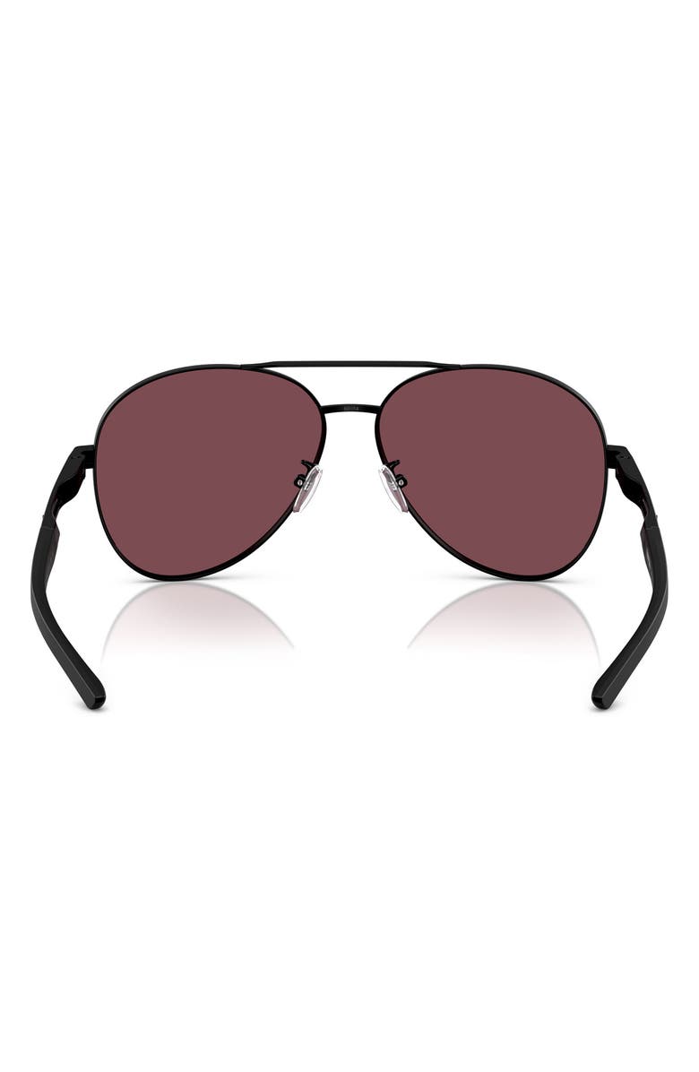 Scuderia Ferrari 60mm Mirrored Pilot Sunglasses, Alternate, color, Matte Black