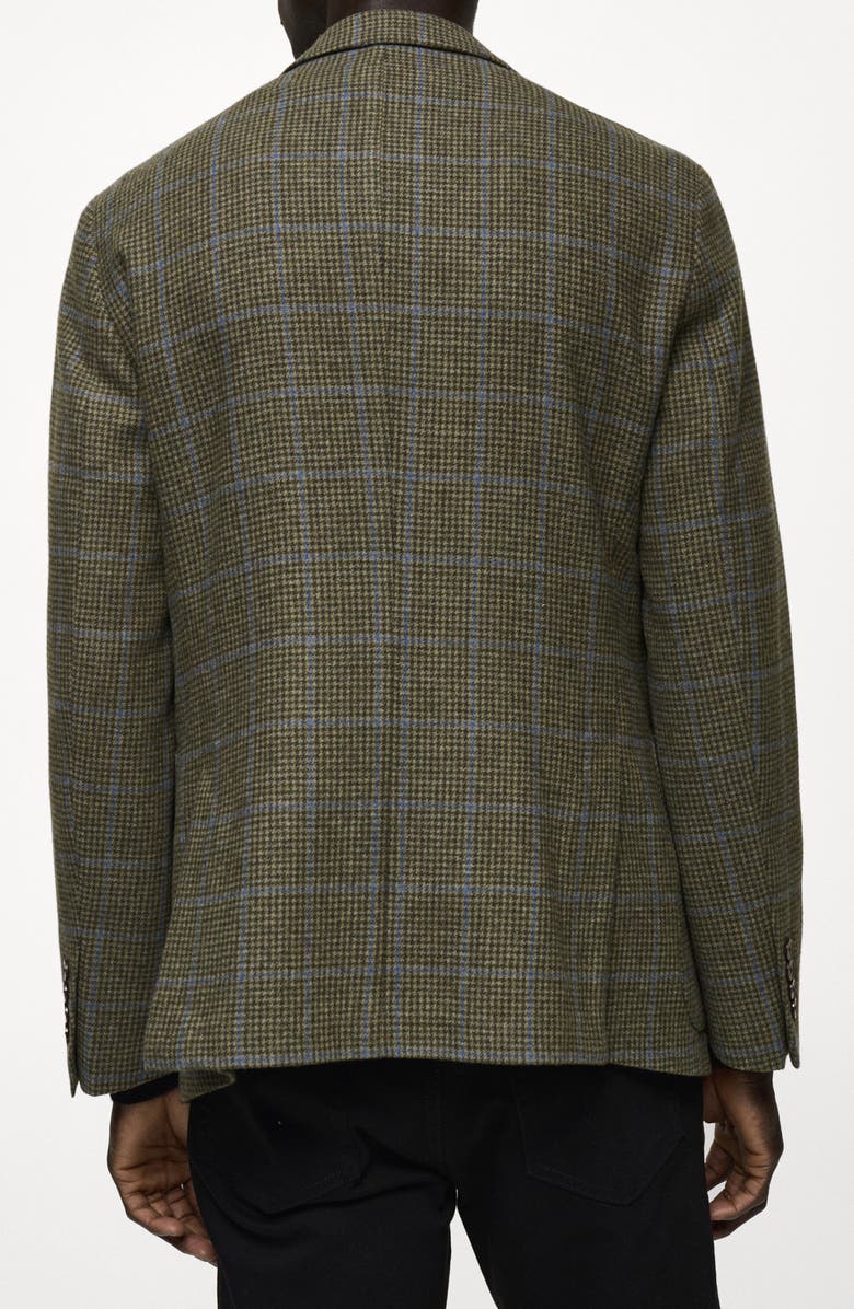 MANGO Slim Fit Houndsooth Wool Blend Sport Coat, Alternate, color, 