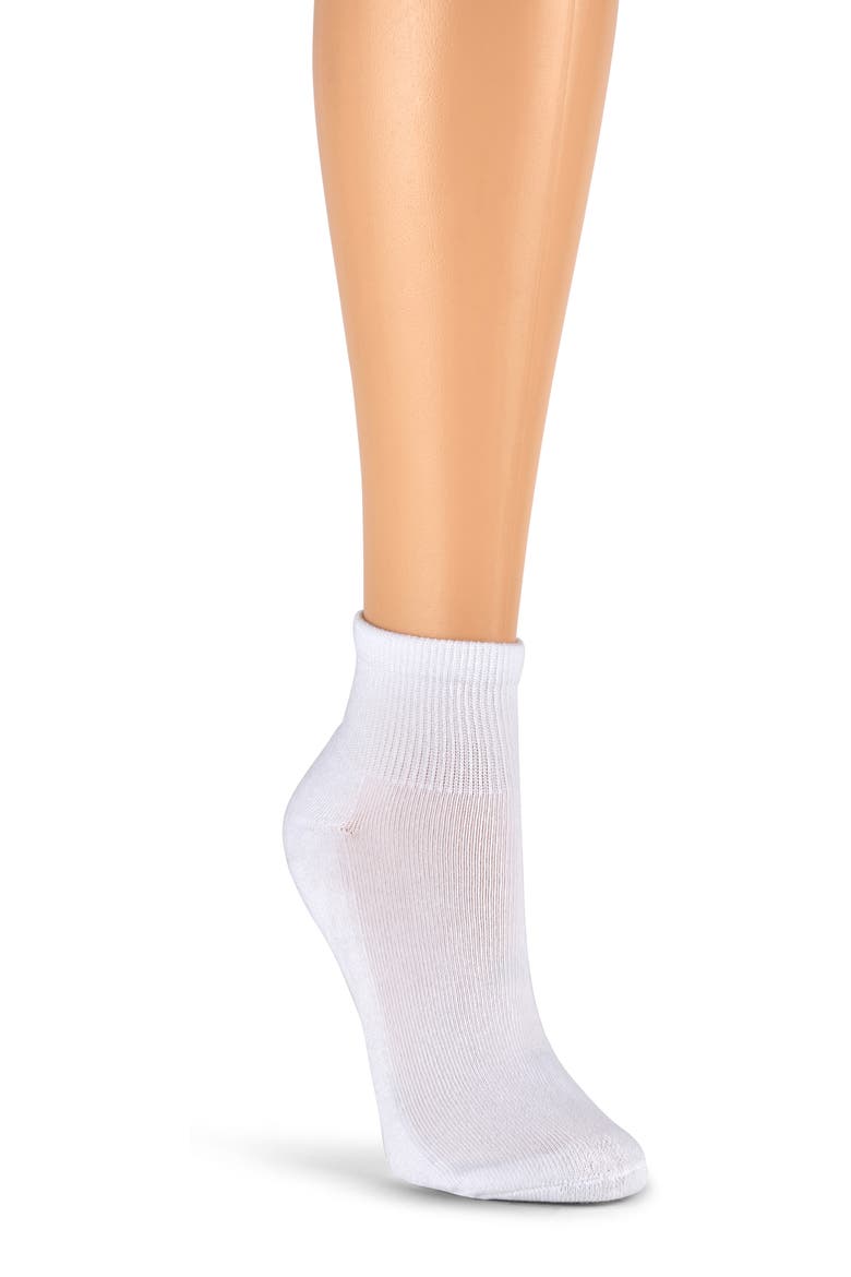 8-Pack Full Cushion Quarter Socks, Main, color, WHITE