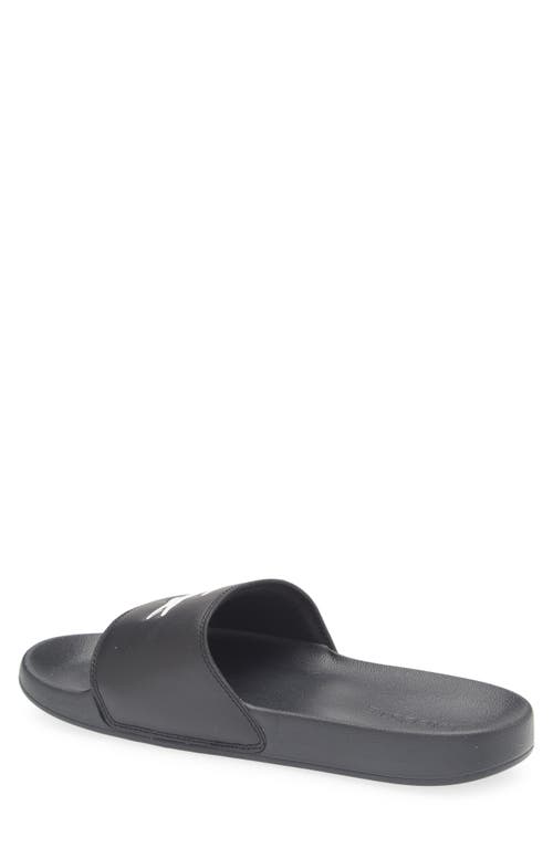 Lacoste Serve Slide Sandal In Black/white