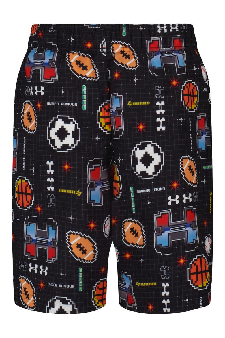 Kids' Gamer Mode Volley Swim Trunks, Alternate, color, BLACK