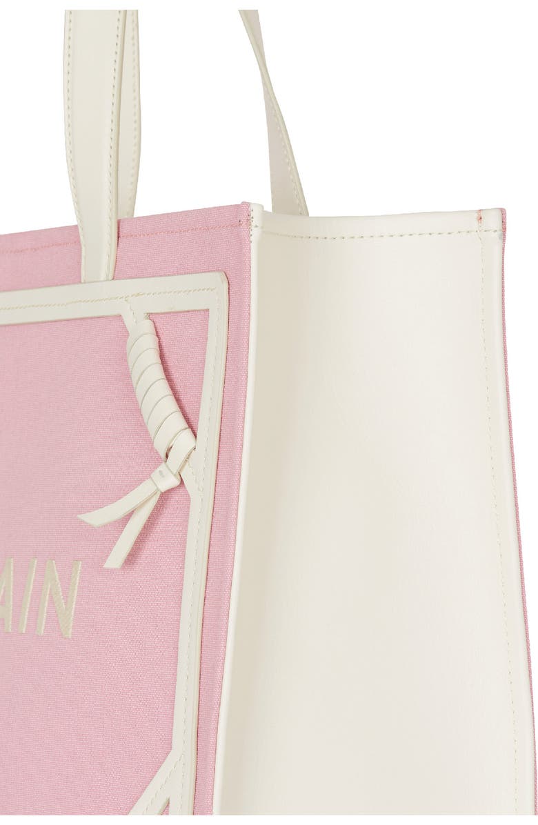 Balmain Medium B-Army Logo Canvas Shopper Tote, Alternate, color,