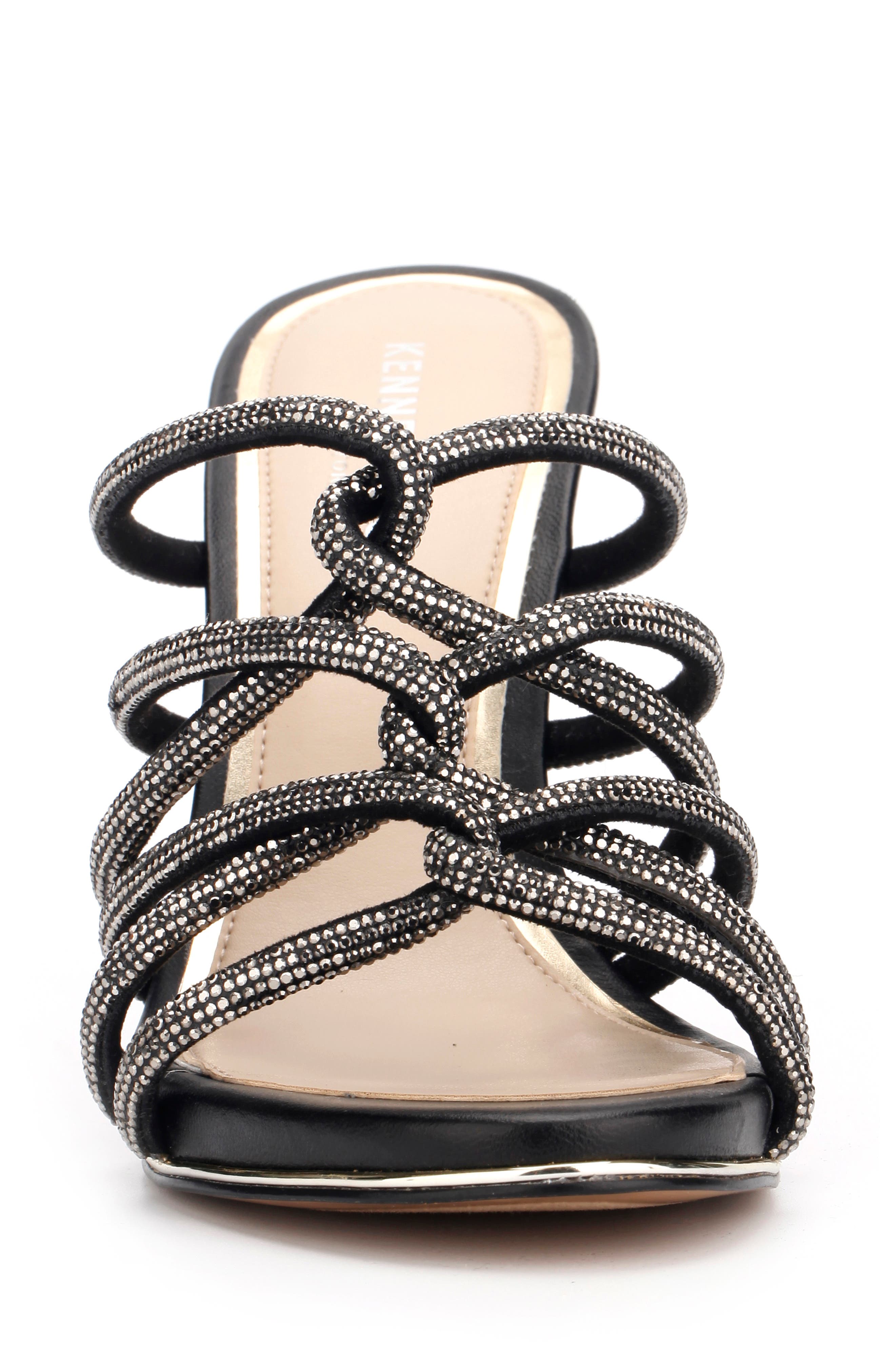 Kenneth Cole New York Brooke Jewel Twist Sandal, Alternate, color, Hematite