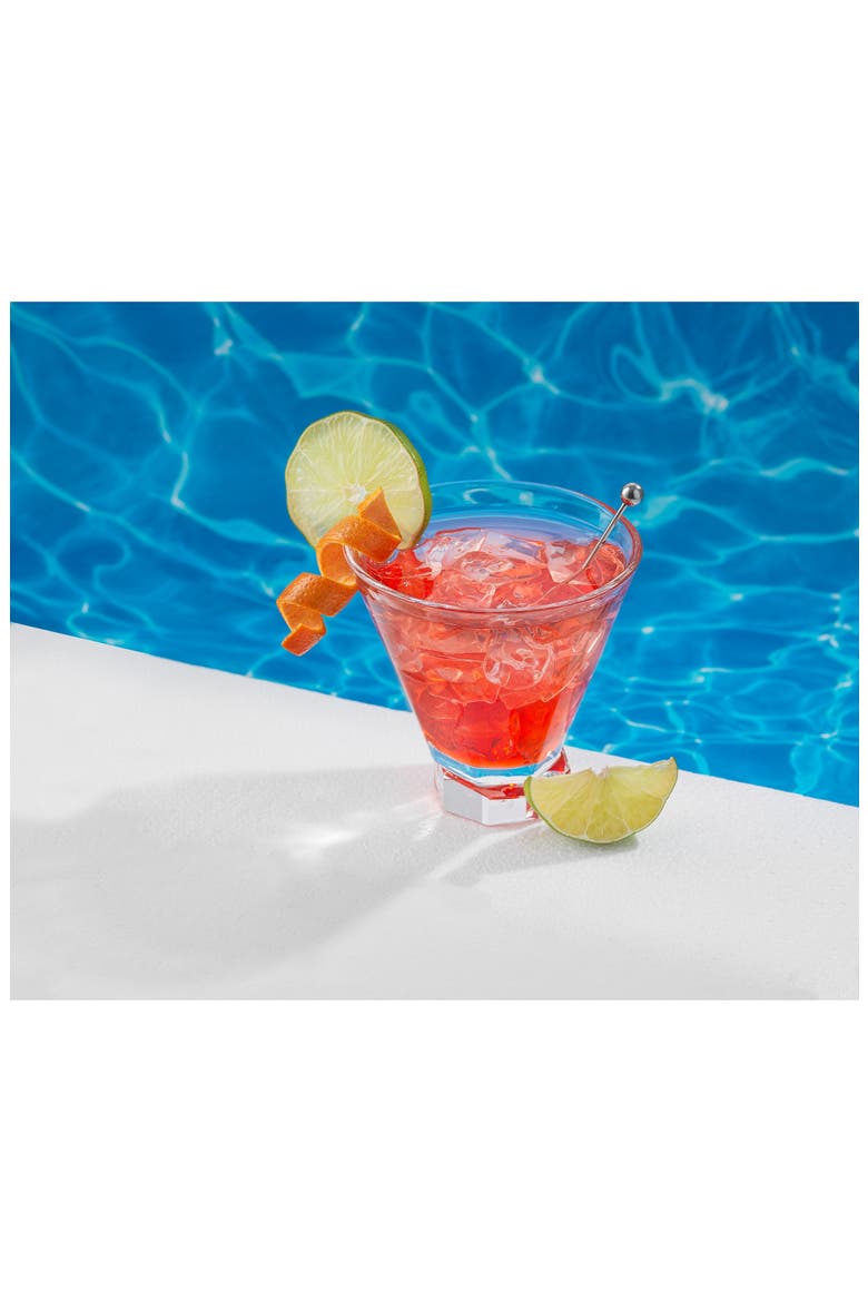 Aqua Vitaw Set of 2 Octagon Off-Base Cocktail Glasses, Alternate, color, CLEAR