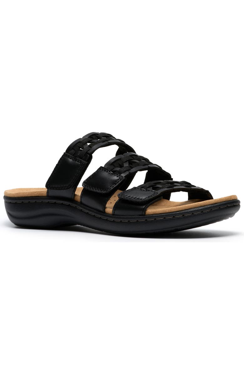 Clarks<sup>®</sup> Laurieann Emma Sandal - Wide Width Available, Main, color, Black Leather