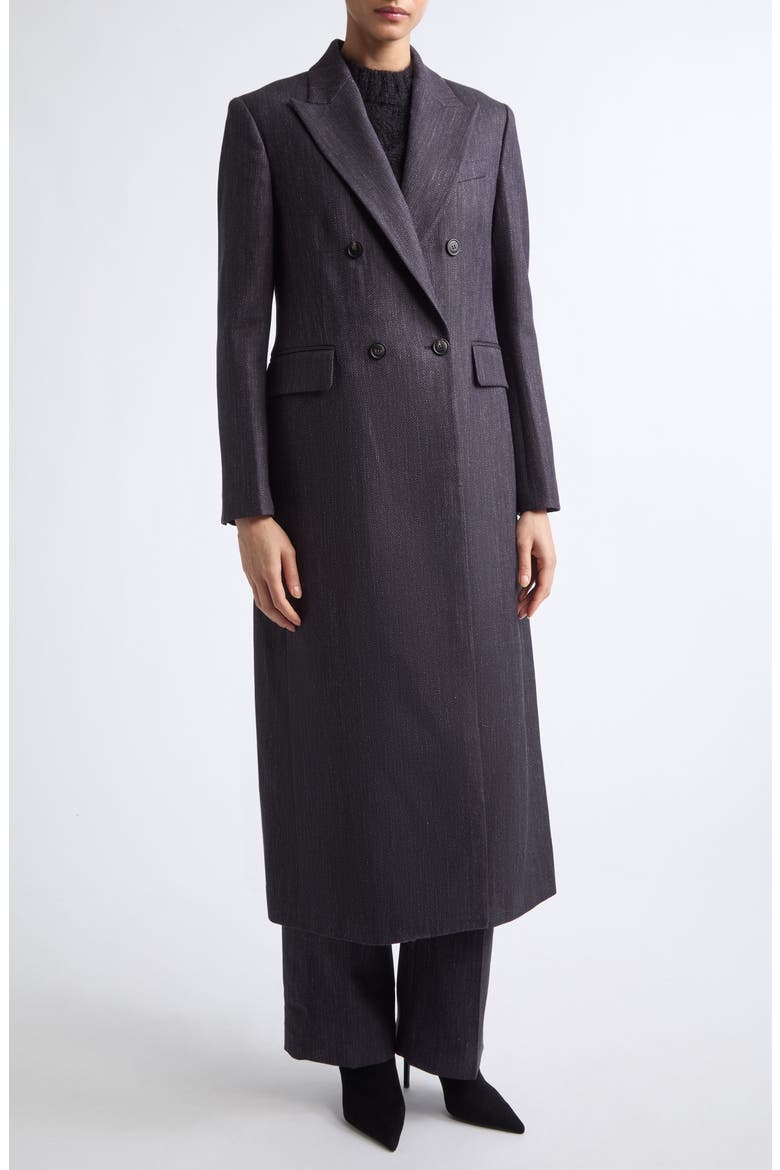 Herringbone Wool Blend Duster Jacket, Alternate, color, 177 AMETHYST
