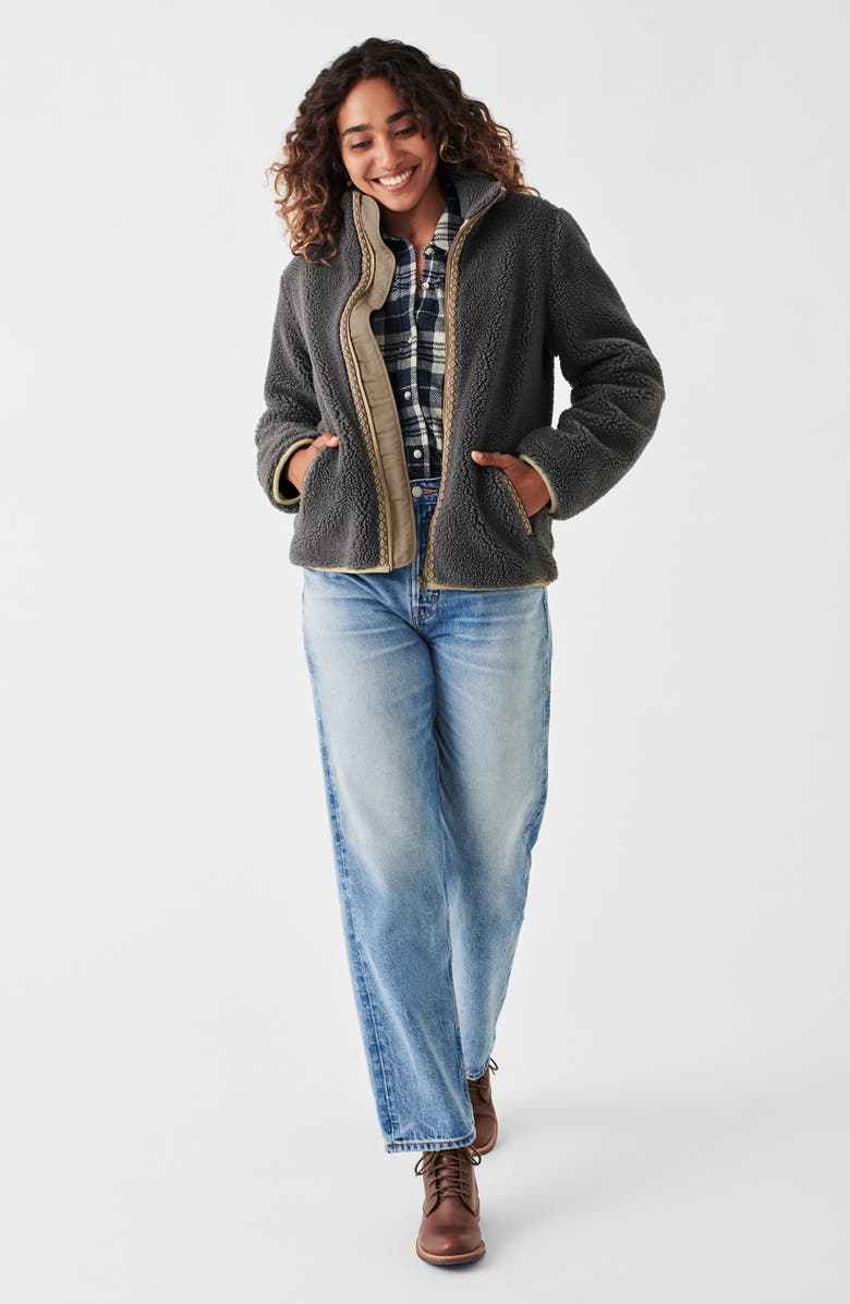 Faherty Ashbury High Pile Fleece Recycled Polyester Jacket, Alternate, color, 