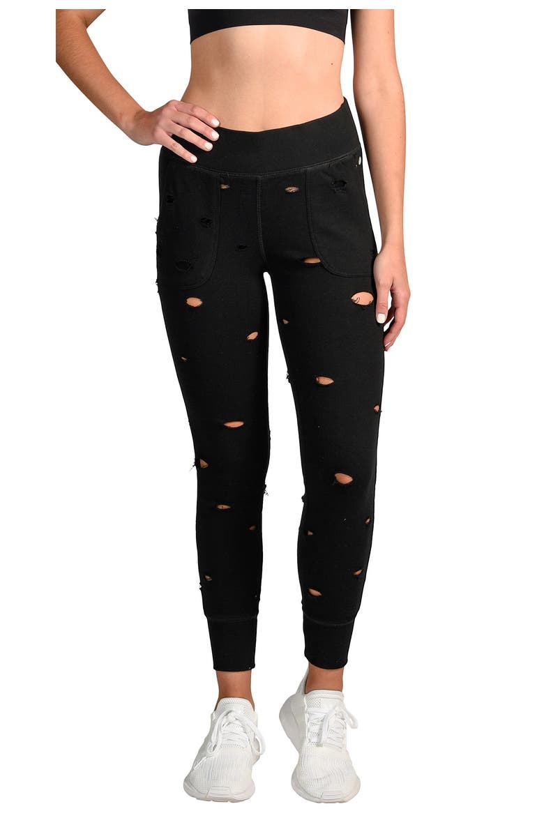 90 DEGREE BY REFLEX Distressed Jogger Pants, Main, color,