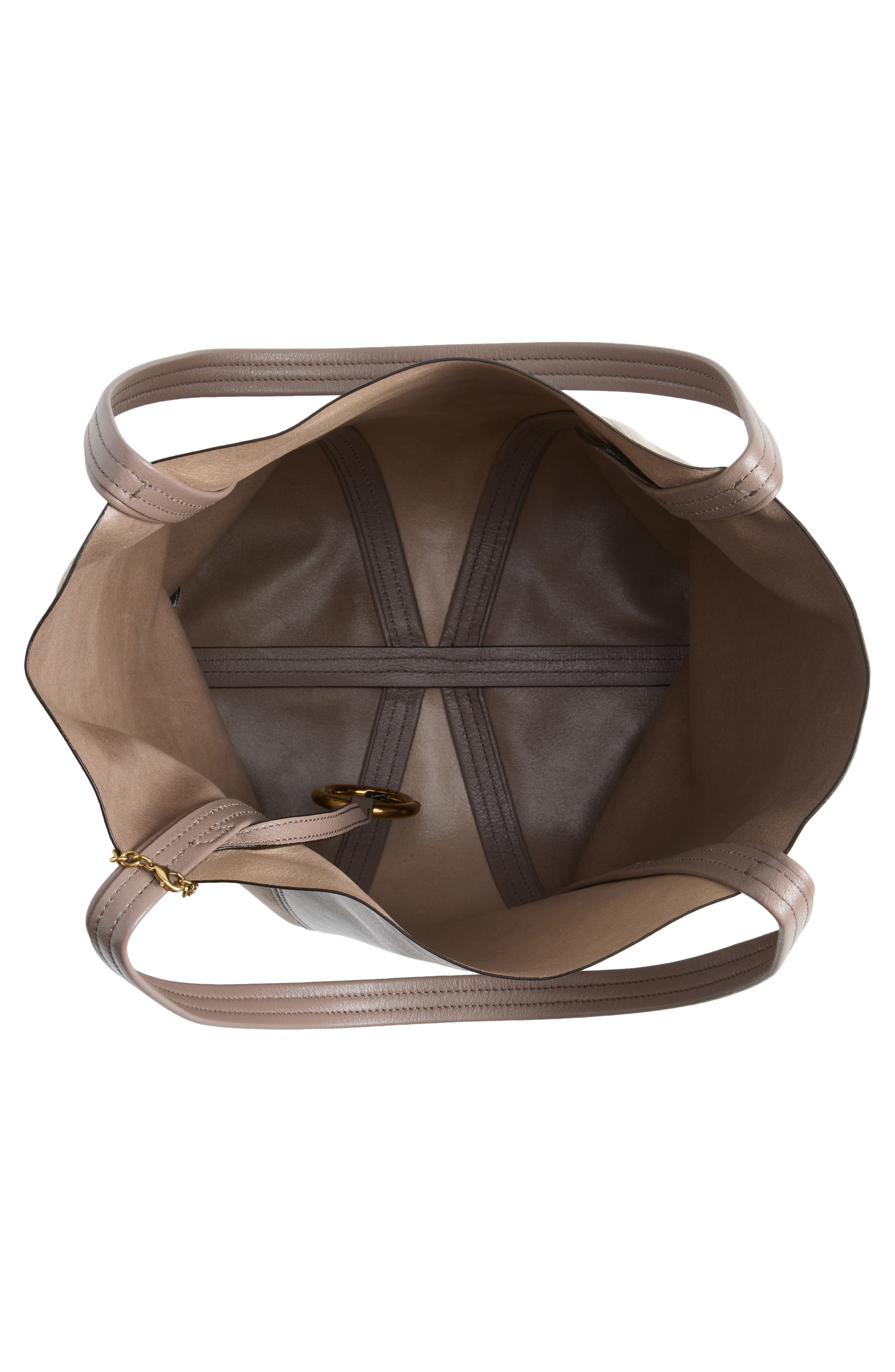 Medium Spin Leather & Suede Tote, Alternate, color, TWILIGHT PURPLE