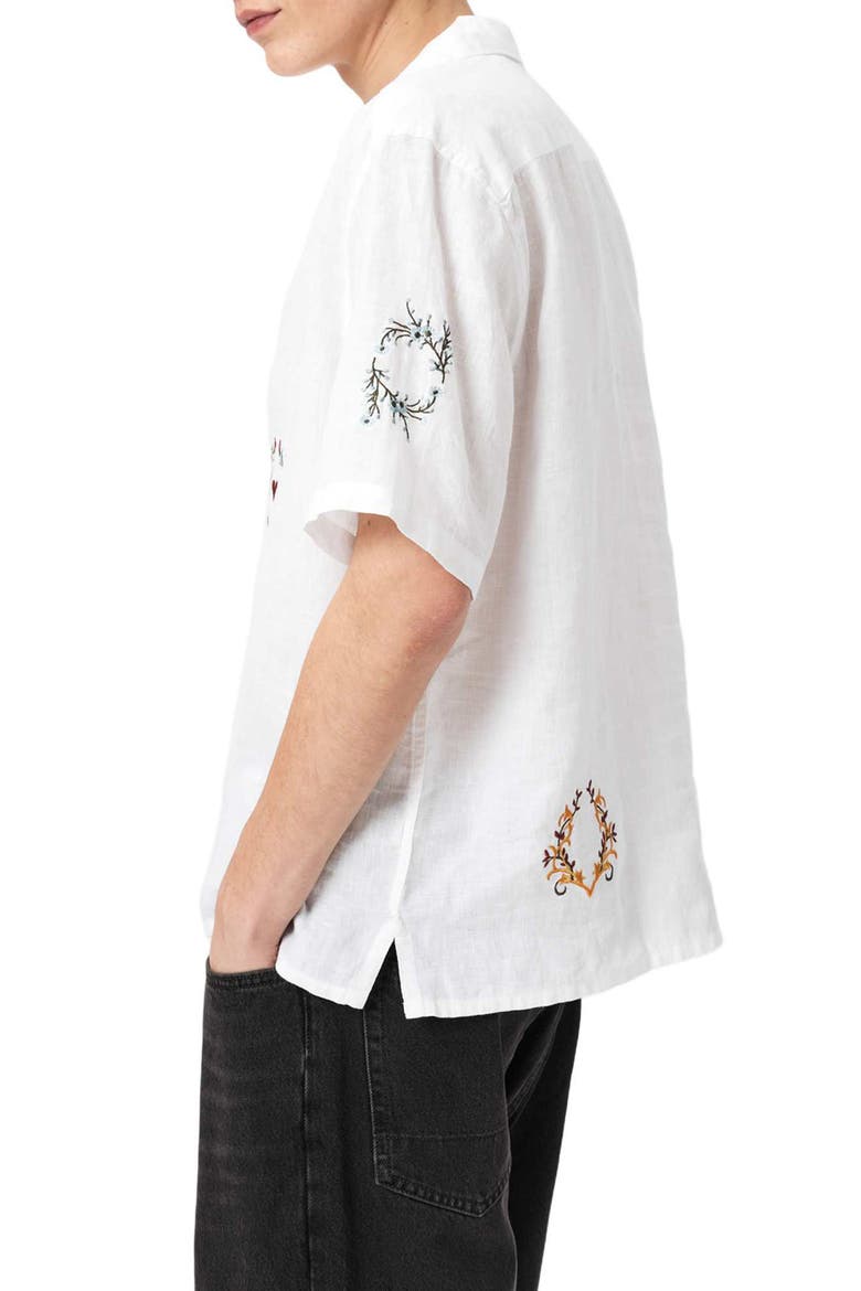 Deck Embroidered Camp Shirt, Alternate, color, ECRU