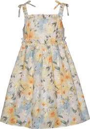 Iris & Ivy Kids' Floral Eyelet Tie Strap Dress