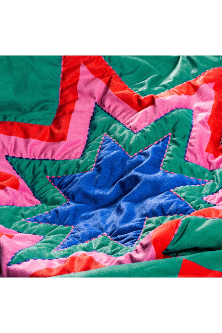 Hansi Quilted King Size 100% Polyester Heritage Style, Alternate, color, Green