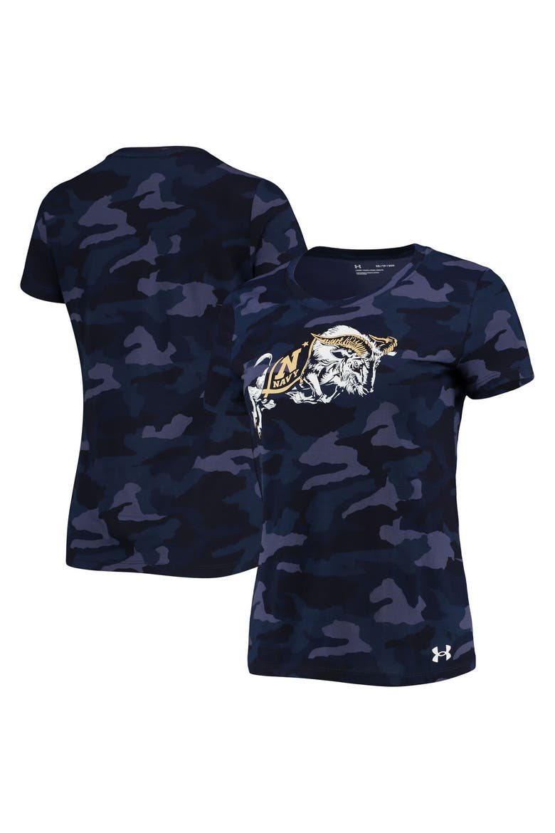 Women's Under Armour Camo Navy Midshipmen T-Shirt, Main, color, Camo
