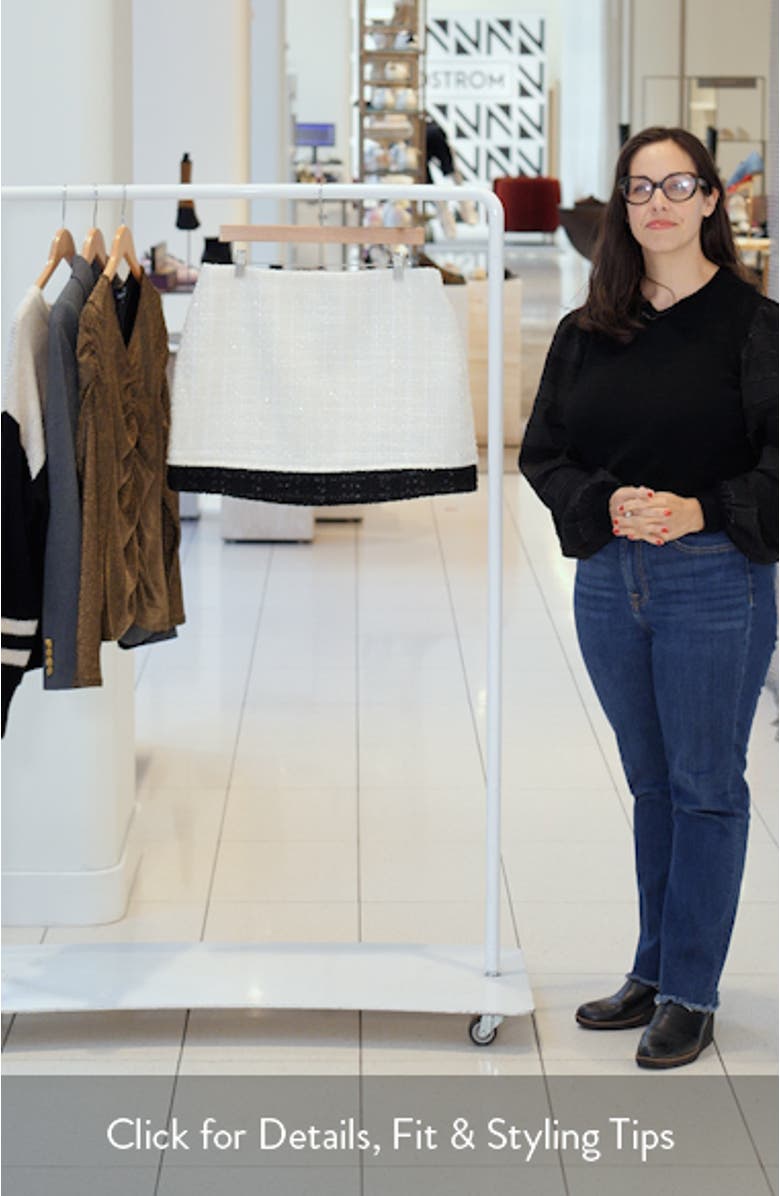 Ecenia Layered Metallic Tweed Miniskirt, sales video thumbnail