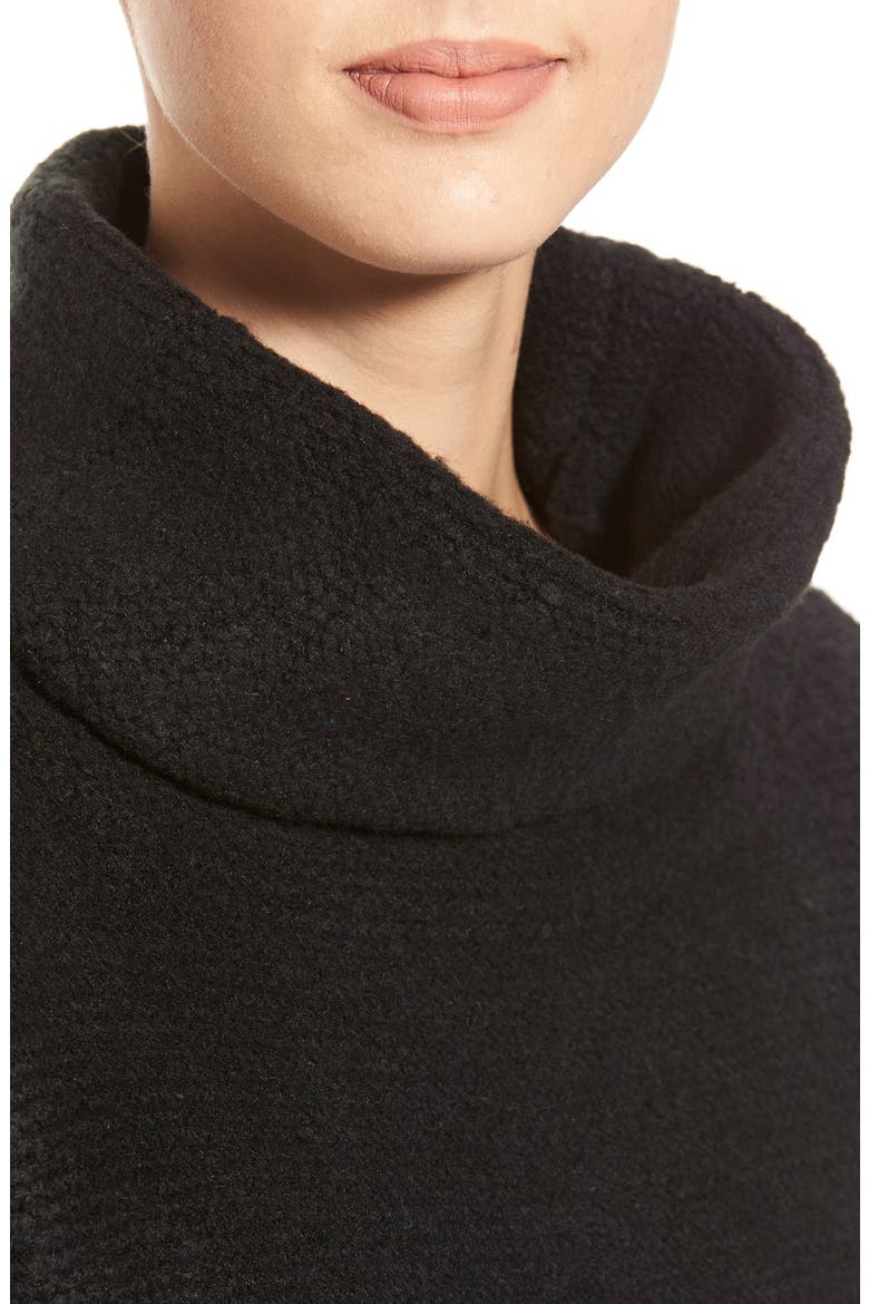 Boxy Turtleneck Sweater, Alternate, color, BLACK