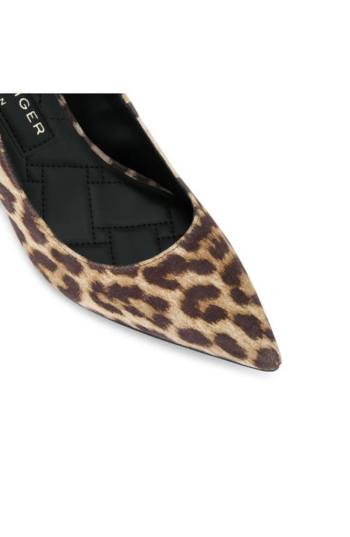 Kurt Geiger London Kensington Leopard Print Flexi Pointed Toe Pump In Open Brown
