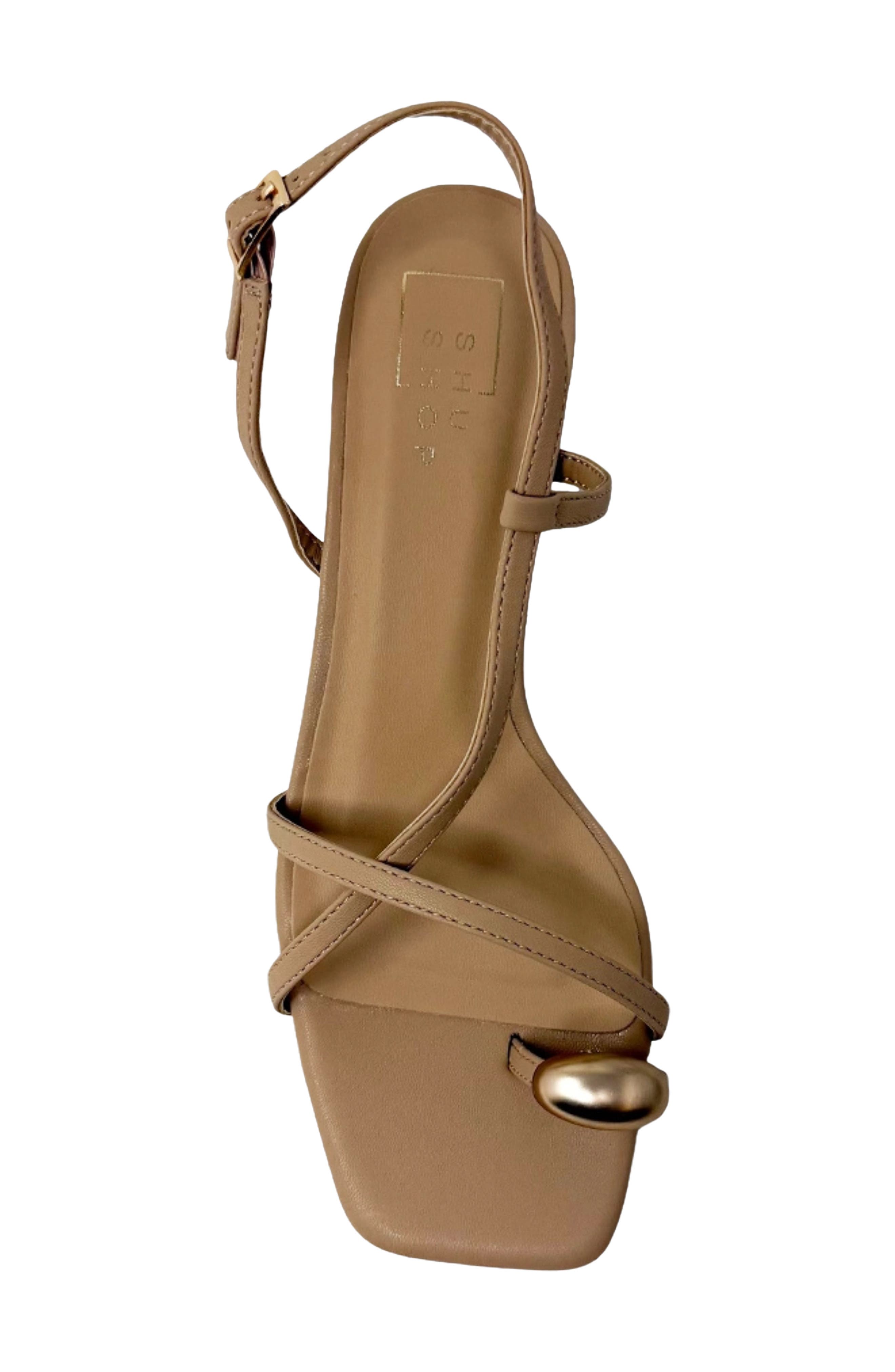 Harper Slingback Kitten Heel Sandal, Alternate, color, BEIGE